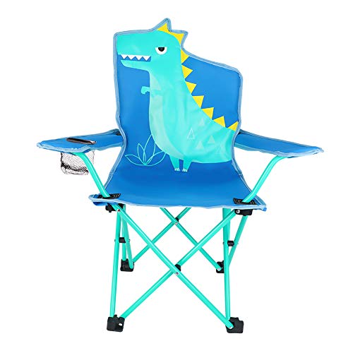 KABOER Kids Outdoor Folding Lawn and Camping Chair with Cup Holder and Carrying Bag, Children's Camping Chairs - color: Dinosaur