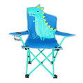 KABOER Kids Outdoor Folding Lawn and Camping Chair with Cup Holder and Carrying Bag, Children's Camping Chairs - color: Dinosaur