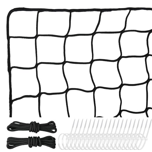 Heavy Duty Nylon Soccer Net, Easy to Install Sport Netting Barrier with Rope and Buckles, 10ft/15ft/20ft/30ft/40ft