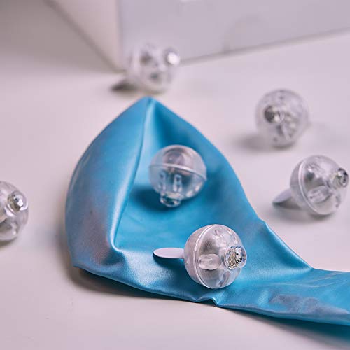 Aogist 100pcs Balloon Lights,Long Standby Time Waterproof Twinkle Mini Light,Battery Powered,Round LED Ball Lamp for Balloon Paper Lantern Party Wedding Christmas Halloween Decorative,White-Flash - color: White, size: 0.6inch (Flash)