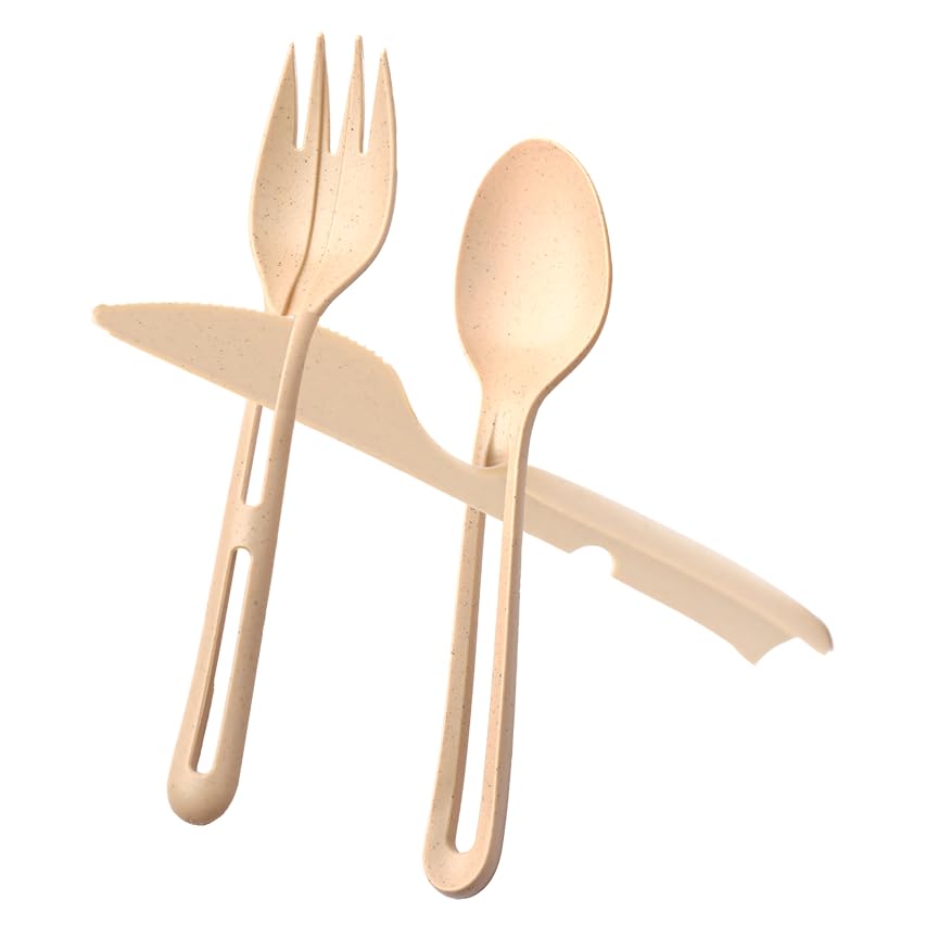 Jokari Travelware Travel Cutlery Set with Case - Compact, Reusable, TSA-Approved for Camping & Picnic. Portable eco-friendly spoon, fork, knife in a lightweight pouch, perfect for lunchbox or travel.