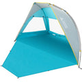 Leader Accessories 2-3 Person Portable Beach Tent, UPF 50+ Beach Shade Tent, Beach Tent Sun Shelter Canopy with Extendable Floor, Blue