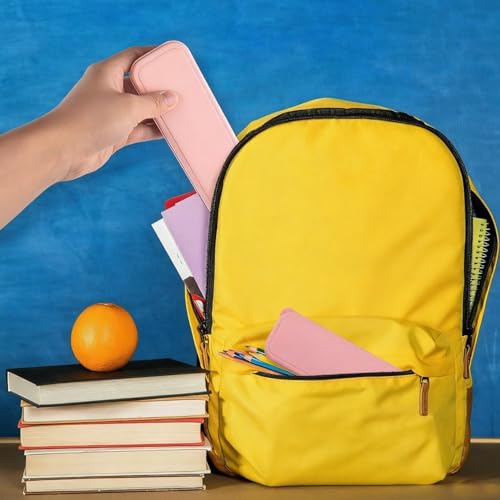 Travel Utensils Set - Reusable 5 Sets Wheat Straw Plastic Cutlery with Case, Portable Forks Spoons and Knives Set, Eco-Friendly BPA Free for Daily Use (5 Pink) - color: 5 Pink