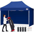 ABCCANOPY Easy Pop Up Canopy Tent with Sidewalls 8X12 Commercial -Series, Navy Blue - color: navy blue, size: 8X12