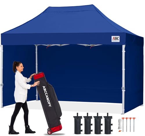 ABCCANOPY Easy Pop Up Canopy Tent with Sidewalls 8X12 Commercial -Series, Navy Blue - color: navy blue, size: 8X12