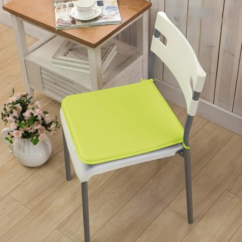 2-Pack Square Seat Cushions (15x15) - Soft Chair Pads with Ties for Indoor/Outdoor Use, Solid Color Comfort for Stools & Dining Chairs (Yellow) - color: Yellow