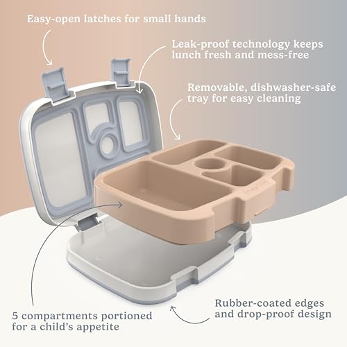 Bentgo Kids 5-Compartment Leak-Proof Bento-Style Lunch Box (Whimsy & Wonder Collection) - Ideal for Ages 3-7, Drop-Proof & Durable, Dishwasher Safe, & PFAS & BPA-Free Materials (Checker Gradient) - color: Checker Gradient