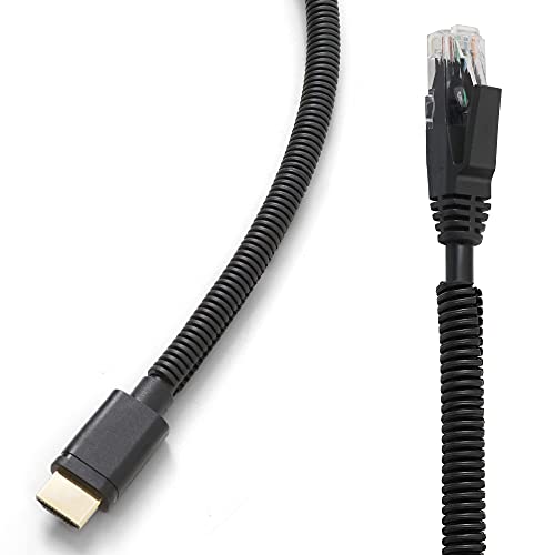 ZhiYo 20FT 1/4” Wire Loom Split Tubing Auto Wire Conduit Flexible Cover | High Temperature Heat Resistant -40F to 257F | Plastic Cover for Electrical Wires & Cables, Black - color: Black, size: 20FT 1/4"