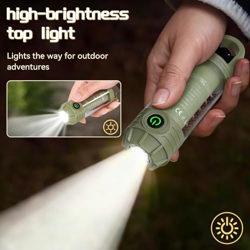 Ultra Bright Camping Lantern, 1200mAh Camping Lights with 3 Colors & 4 Brightness, SOS, Max 1500LM, Waterproof Rechargeable Flashlight Lantern for Power