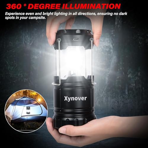 4-Pack Solar Camping Lanterns,Rechargeable LED with USB/Solar/AA Battery,Magnetic Base,Hanging Hook,Collapsible, Waterproof for Emergency, Hiking,Hurricane,Campsites,Lanterns for Power Outages - style: 3 in 1 Lanterns（4-Pack）