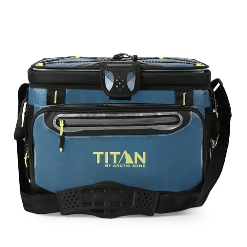 Titan by Arctic Zone Deep Freeze Cooler - Zipperless Hardbody Cooler - Deep Freeze Insulation, HardBody Liner, and SmartShelf - color: Marine Blue, size: 30 Can
