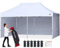 ABCCANOPY Easy Pop Up Canopy Tent with Sidewalls 8X16 Commercial -Series, White - color: White, size: 8X16