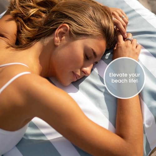 SummerSand Microfiber Beach Towel Extra Large (79 x 39.5 in) - Quick Dry, Sand Free - Compact and Lightweight for Travel - Recycled Materials - Travel Bag Incl - Oversized Pool Towel – Cloudy Blue - color: Cloudy Blue, size: 79x39.5"