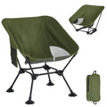 Ultralight Camping Chair,Compact Folding Chair with Anti-Sinking Large Feet and Storage Bag,Lightweight Backpack Chair for Naturehike,Travel,Beach,Hiking - color: Army Green