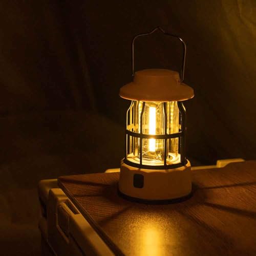 Rechargeable Lantern , Adjustable Waterproof Emergency Light , Ideal for Outdoor Survival, Fishing, Hurricanes, and Adventures，Portable Waterproof Camping Light,Lantern, Camping Lantern(White)