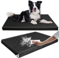 Waterproof Dog Bed Hair-Resistant, Removable Vegan Leather Cover, Pee Proof Black Vinyl Pad, Easy to Clean Pet Pad - color: Black, size: 33"L x 22"W x 3"Th
