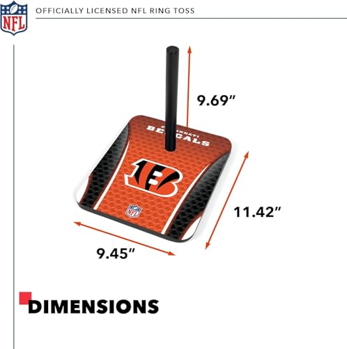 Solid Wood NFL Quoits Set with Direct Print HD Team Graphics – Tailgate Ring Toss Game – Great Gift for Any Football Fan! Ring Toss Family Outdoor Games for The Beach