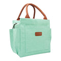 Joymee Lunch Bag Women Insulated Lunch Box Reusable Leakproof Large Spacious Tote for Women Men Adult with Bottle Holder and Side Pockets for Work Picnic Travel - Heather Teal - color: 04 Heather Teal
