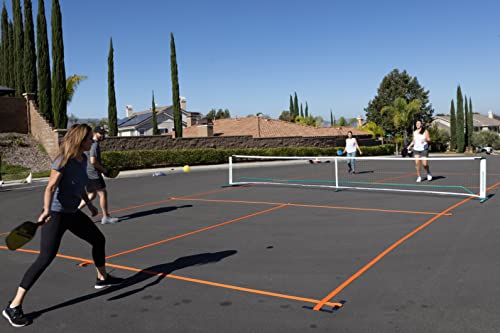 Temporary Pickleball Court Lines - The Original - Portable Pickleball Court Marking Kit, Lines for Court Outdoor or Indoor, Pickle Ball Court Dimensions, No Measuring Needed, Net Not Included