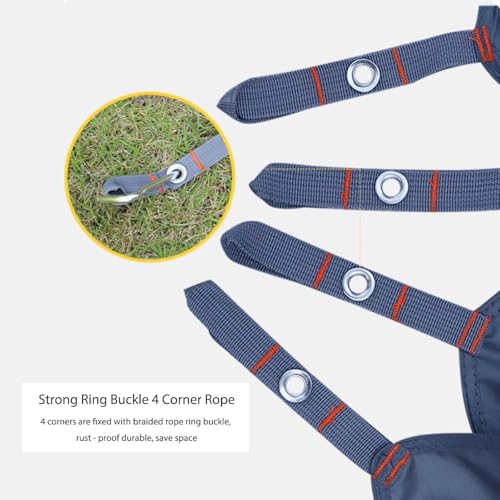 Tent Footprints Outdoor Camping Tent Floor Mat Moisture Proof Ground Sheet 210D Oxford Cloth Ultralight Waterproof Wear-Resistant Multi-Purpose Shading Trap with Tent Stakes - size: 300*300cm (9.84*9.84 FT)
