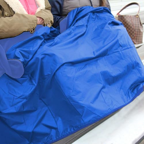Threadart Outdoor Rainproof & Windproof Thick Stadium Blanket | for Camping, Picnic, Sports, Festivals, Football, Baseball, Concerts, Parks, Beach 55" x 79" - color: Royal Blue