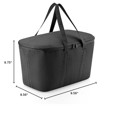 reisenthel coolerbag - Cooler Bag Made Polyester Fabric - Ideal for The Picnic, Shopping and on The Road - color: Black mesh