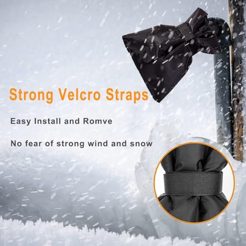 3 Pack Outdoor Faucet Covers for Winter Upgraded Thicken 8.51" H x 6.11" W Outside Garden Faucet Cover Hose Bib Insulation Cover Socks Cold Weather Waterproof Reusable Freeze Protection Cover