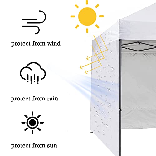 Canopy Sunwall Sidewall Gazebos Tent Waterproof for 10x10ft Pop up Canopy Straight Leg Gazebos Outdoor Instant Canopies 1 Pcs Red Canopy Sidewall Only - color: Red, size: 10x10(1pcs)