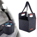 Foldable Drink Carrier Tote Bag with Leak Resistant Compartments, Multi Cup Beverage Organizer with Handle, Insulated Divider for Coffee, Takeout, Car Travel, Picnic, Grocery Transport (4 Cups) - color: 4 Cups