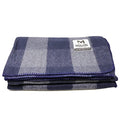 M MCGUIRE GEAR Warm Wool Bunkhouse Plaid Blanket for Camping, Home, Survival, or First Aid, 64" x 90" (Gray/Navy) - color: Gray/Navy