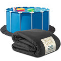 Above Ground Pool Liner Pad, 21' Foot Round, Pre-Cut Heavy Duty Outdoor Pool Pads for Above Ground Pools, Black Swimming Pool Liners for Padding and Protection, Thick Pool Mats to Prevent Punctures - size: 21 Feet