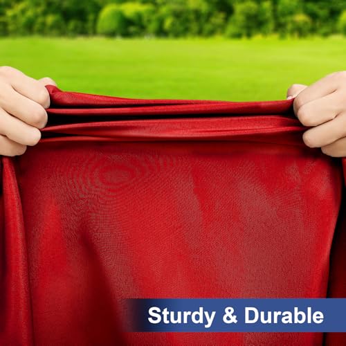 homing Rectangle Table Cloth Cover, Waterproof Polyester Elastic Fitted Tablecloth, Washable Table Protector for Picnic, Camping, Outdoor (Red, 24" x 36") - color: Red, size: 36" x 24" (Rectangular)