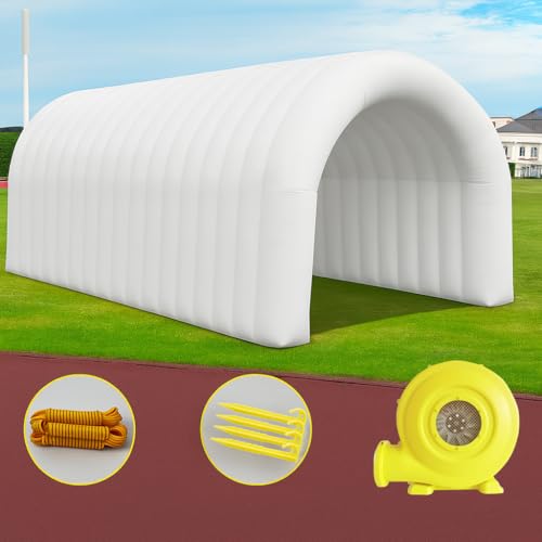 23x10x10FT Quick Setup Inflatable Tunnel Arch - for Sports Games, Trade Shows & Promotions (Blower Included) - color: White, size: 24FT