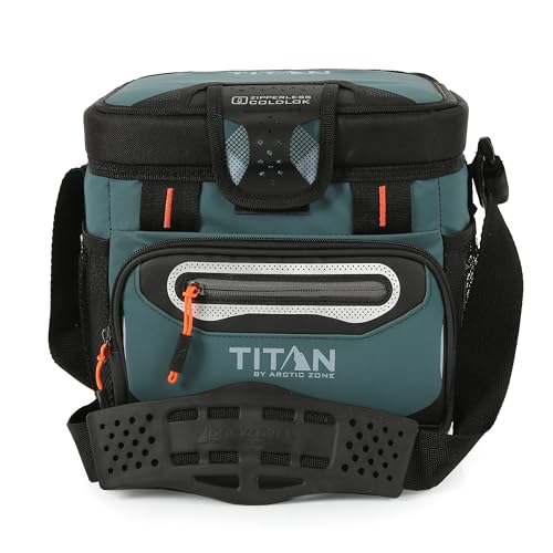 Titan by Arctic Zone Deep Freeze Cooler - Zipperless Hardbody Cooler - Deep Freeze Insulation, HardBody Liner, and SmartShelf - color: Jungle Hunt, size: 9 Can