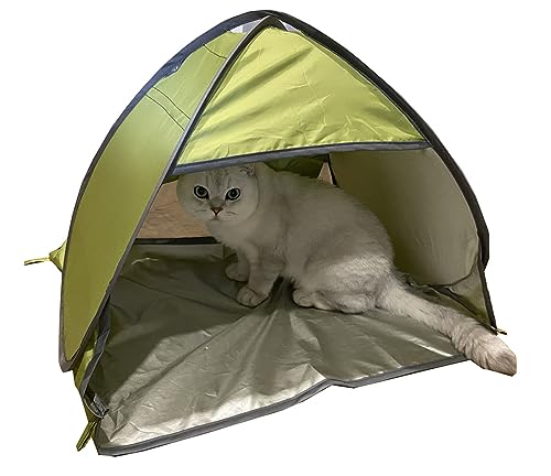 Small Pop Up Beach Tent Portable Head Tent, Pet Shade Canopy with Breathable Meshed Window for Dogs/Cats (Light Green) - color: Light Green