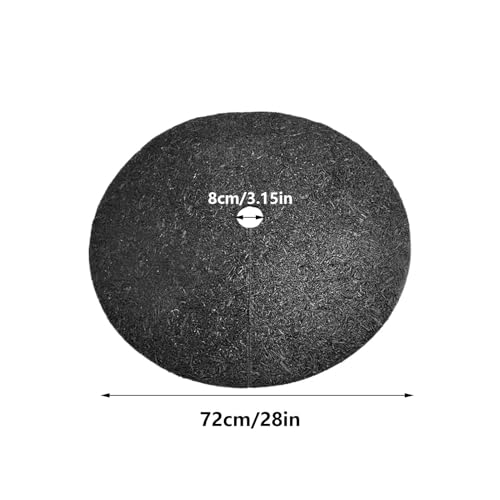 Tree Ring Mulch Mat | Non-Woven Heavy Duty Reusable Cover,Disc Tree Mat,for Outdoor Plant Gardening Ground Protection Grass Control - color: 28 inches