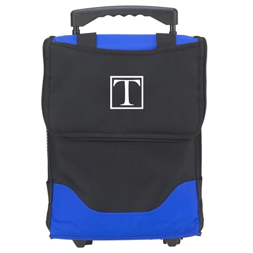 Picnic at Ascot Personalized Monogrammed 32 Can Collapsible Rolling Insulated Cooler- Designed & Quality Approved in The USA - style: Letter - T