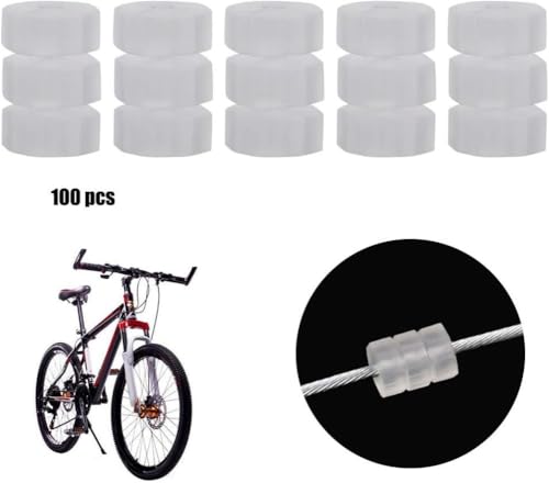 100pcs Silicone O Rings Donuts, Cable Frame Wrap Protector Accessories for Inner Brake & Derailleur Cables