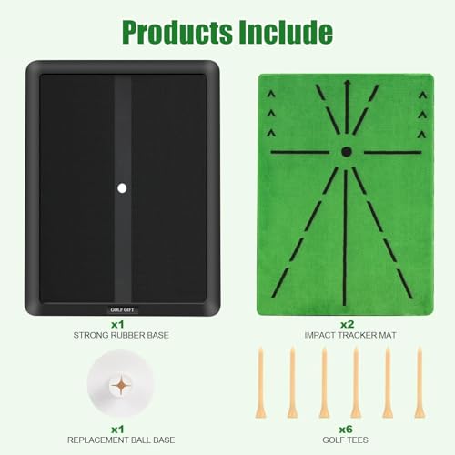 Golf Hitting Mat, with Clear Swing Path Feedback, Flannel Mat 13 * 17in Replaceable Practice Mat Without Rubber Base for Indoor/Outdoor,Golf Gifts for Men/Women Golfers