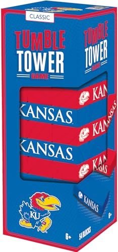 MasterPieces Kids Game - NCAA Kansas Jayhawks Tumble Tower, Officially Licensed Blocks - style: Kansas Jayhawks