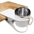 Jiozermi Drinking Cup Holder Clip, Desk Drink Holder with Clip for Water, Soda, Coffee Mug (White) - color: White