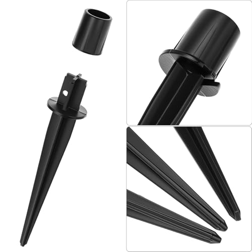 QWORK Metal Stakes Solar Lights Replacement Spike, 8 Pack Reinforced Ground Stakes, Replacement Nails for Garden Lights Landscape Pathway Patio Lamps Pole, 0.78x5.36 inches Outdoor Ground Stake