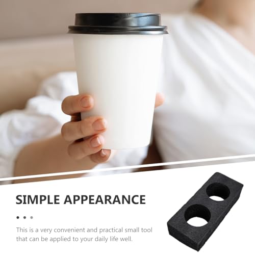 ULTECHNOVO 2-Pack Cup Carrier Tray 2-Cup Drink Holder for Takeout Milk Tea Coffee Beverage Convenience 9.44X3.93X2.55 Inch Durable Caddy Food Accessory