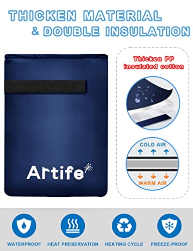 Outdoor Faucet Covers for Winter Freeze Protection, Outside Hose Bib Cover Insulated Socks,Waterproof Oxford Fabric Water Spigot Covers Blue 2 PCS - size: 5.7"W * 8.01"H BLUE 2PCS