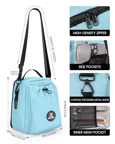 Sports rabbit Insulated Lunch Bag for Men & Women – Leakproof Cooler Tote for Containers & Water Bottles – Water-Resistant Wax-Coated Oxford Fabric – Perfect for Work, Travel, Picnics (Mint Green) - color: Mint Green