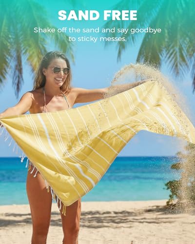 6 Packs Oversized Turkish Beach Vacation Essentials Bath Towel Set Bulk Extra Large Sand Free Quick Dry Swim Camping Pool Clearance Towels Travel Blanket Adult Stripe Proof Cloud Men Women Adult - color: Tw Multicolors Beige, size: 72 X 36 Inch