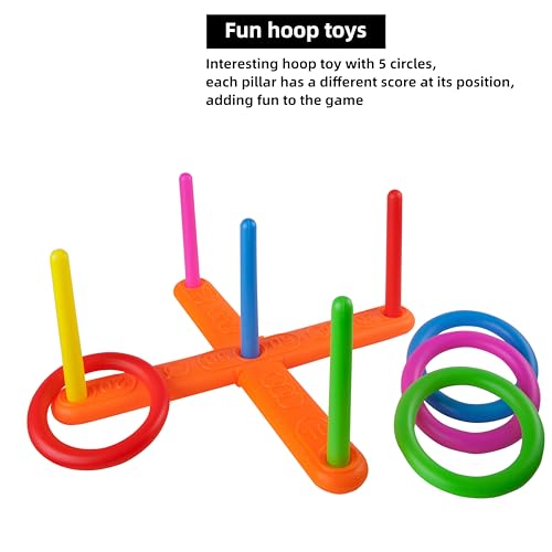 Ring toss Game for Kids Outdoor, Yard Toss Game for Kids & Family - Ring Toss Games, Indoor and Outdoor Sports Toys, Beach Toys, Swimming Pool Toy, Children's Birthday Gift.