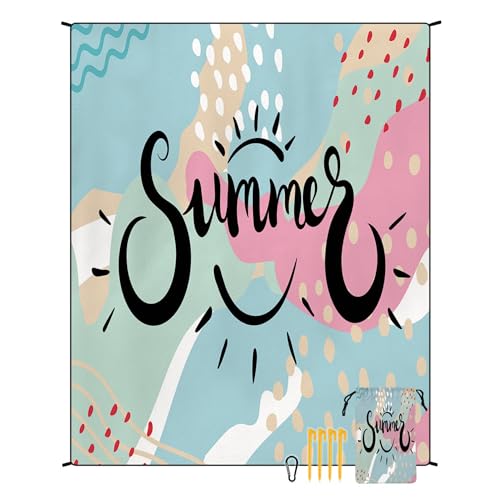 Large Beach Blanket Sandproof Waterproof 70.8" X 86.6"for Quick Drying Outdoor Picnic Mat for Beach - color: D06