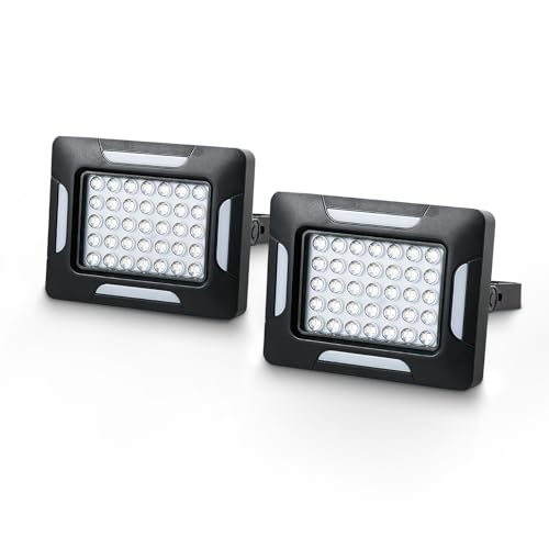 Solar Portable Camping Lights with Strong Magnets, dimmable, Solar Rechargable Camping Lantern, IP67 Waterproof, 5 Light Modes Portable Flood Light, Work Lights for Indoor Outdoor