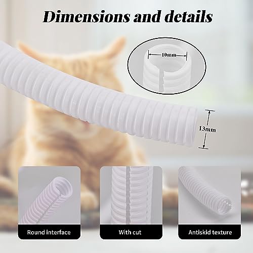 Cord Protector for Pets,10ft-Cable Protector from Chewing,Durable Wires Covers Stop Chewing Wires from Rabbits, Cats Dogs and Other Pets White - color: White, size: 10ft